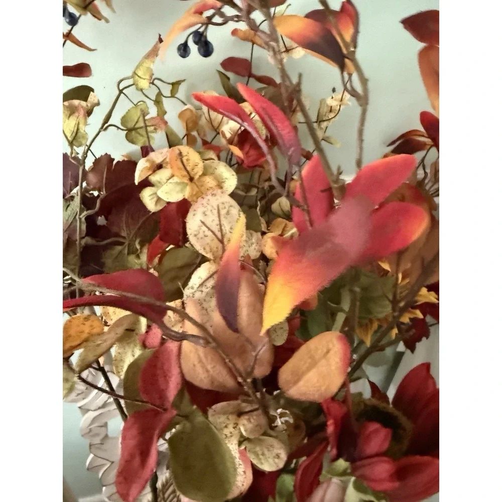 Pier One‎ Imports Faux Autumn Flower Sunflowers Leaves Big Lot